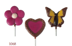 SEVERKA čokolízatko MIX kvet, srdce, motýľ
